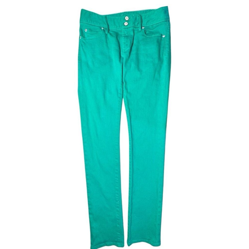 Lilly Pulitzer Worth Straight Leg Jeans Jade Green Size 2 Vintage 2011